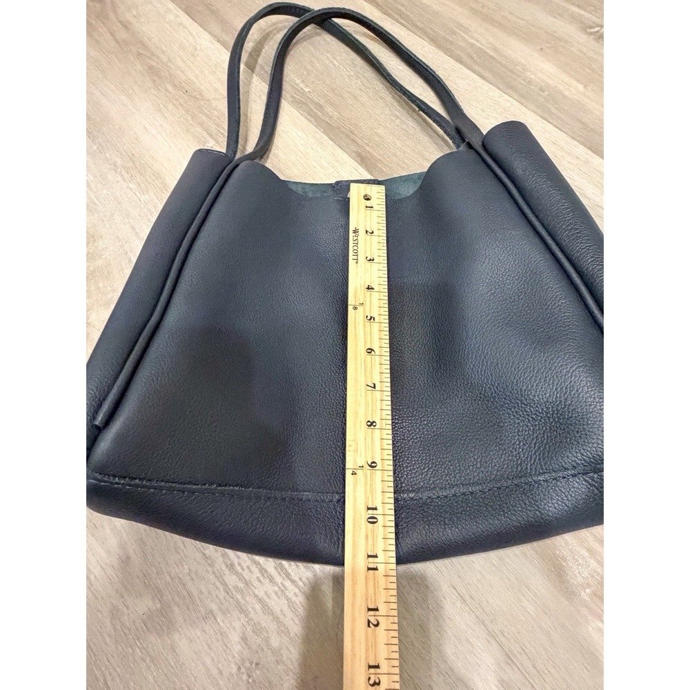 NWOT Portland Leather Verona Tote Night Owl Blue Full Grain Large Shoulder Bag - Picture 7 of 10